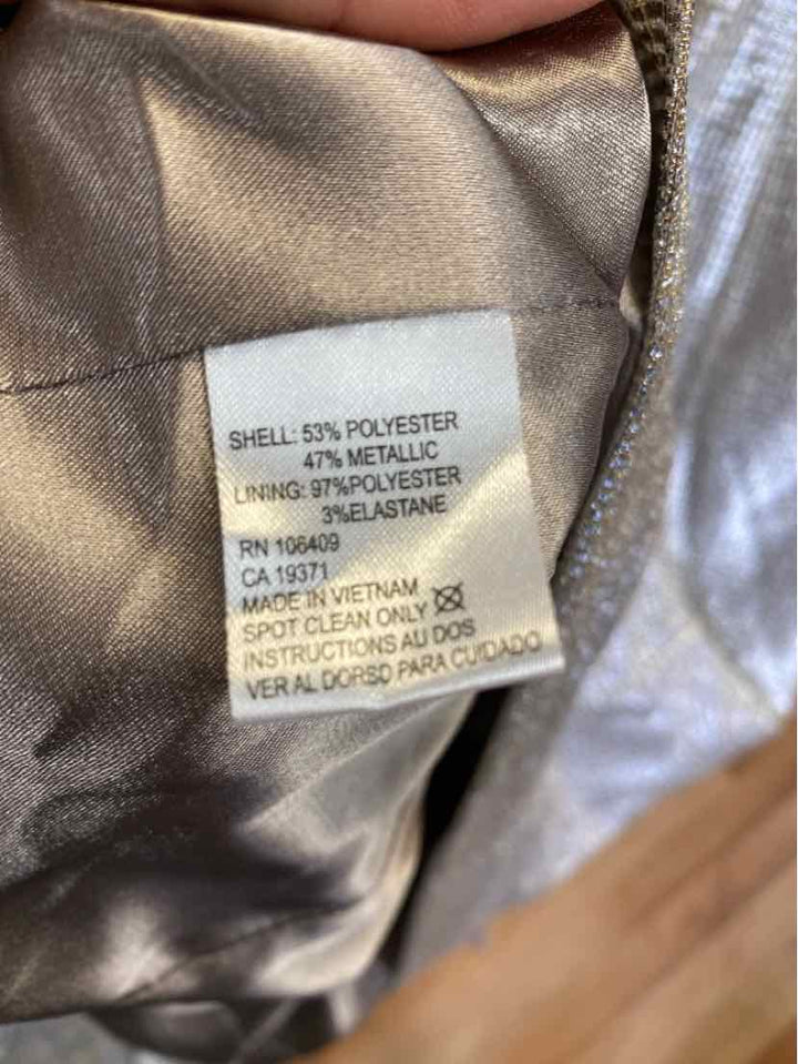 Size 8 TAHARI Silver Dress