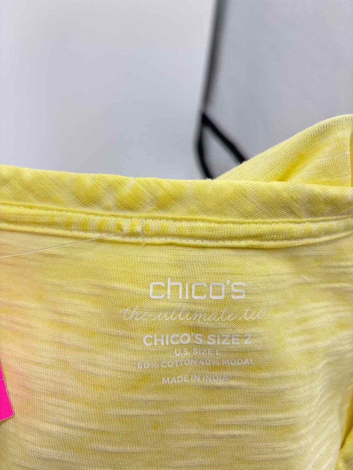 Size L Chico's Yellow Shirt
