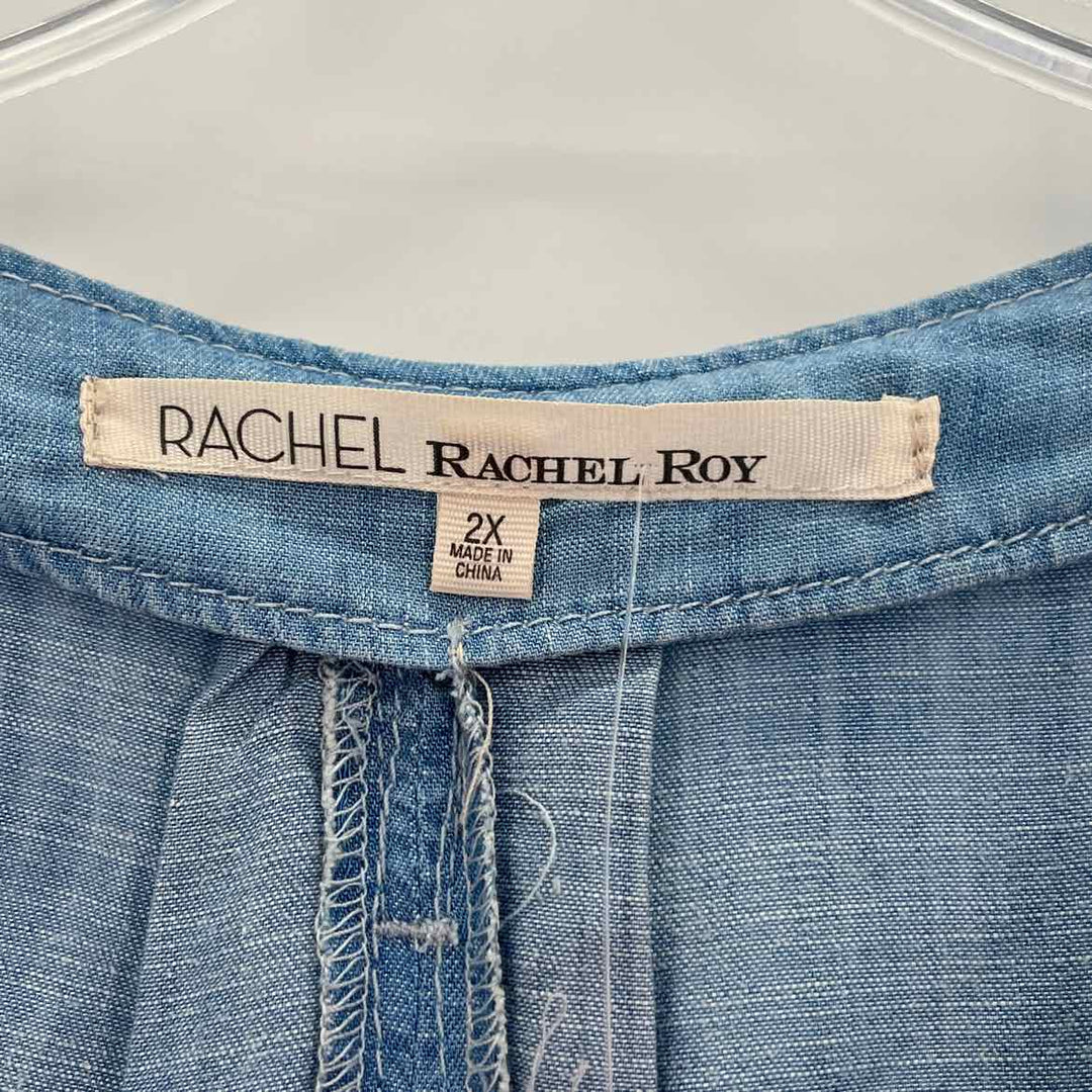 Size 2X RACHEL ROY Blue Chambray Dress