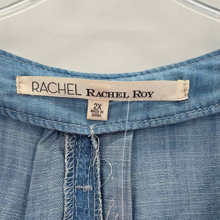 Size 2X RACHEL ROY Blue Chambray Dress