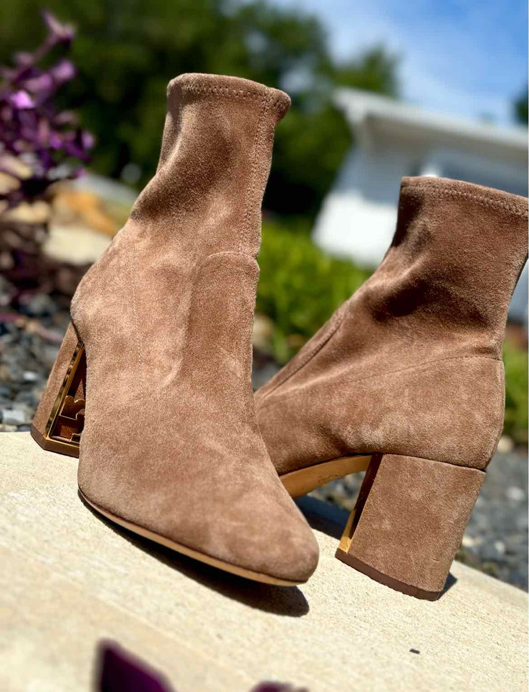 Shoe Size 8 Tory Burch Taupe Suede Boots