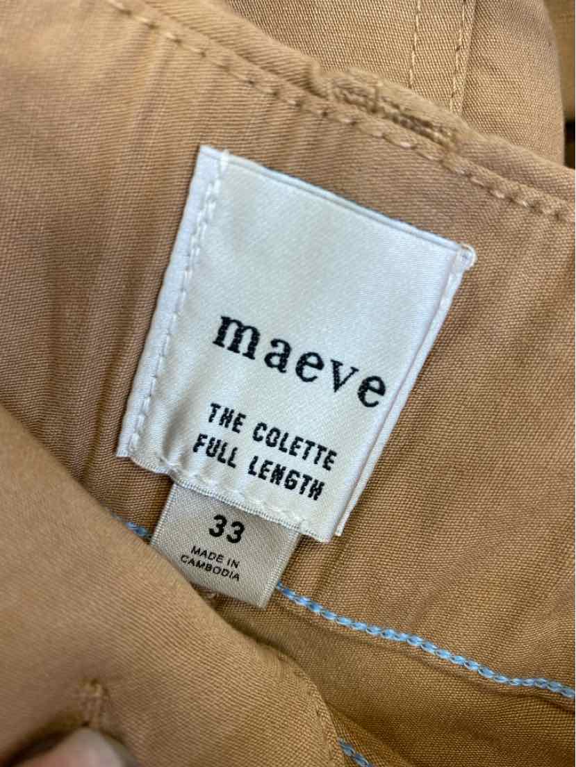 Size 33 MAEVE Brown Pants