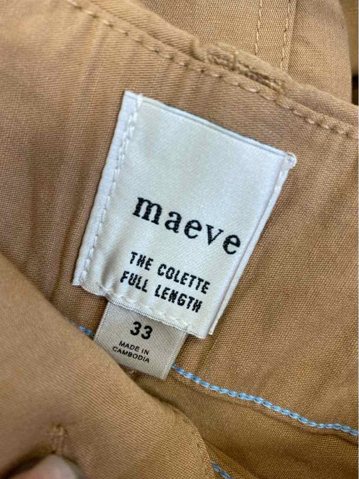 Size 33 MAEVE Brown Pants