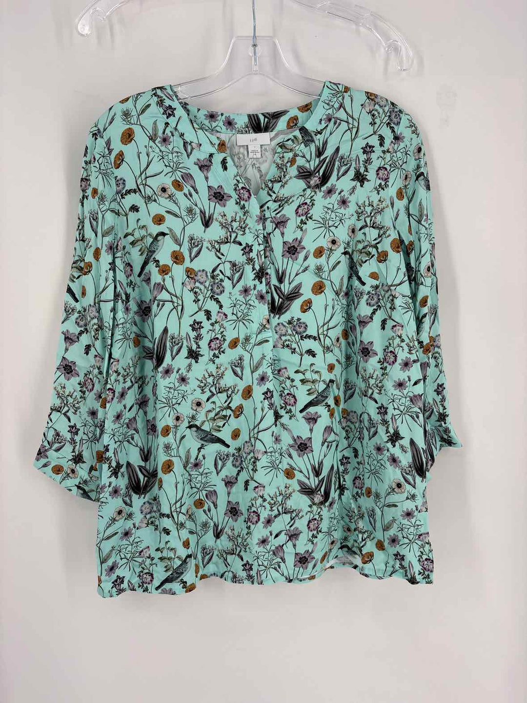 Size XS J JILL Green Print Shirt