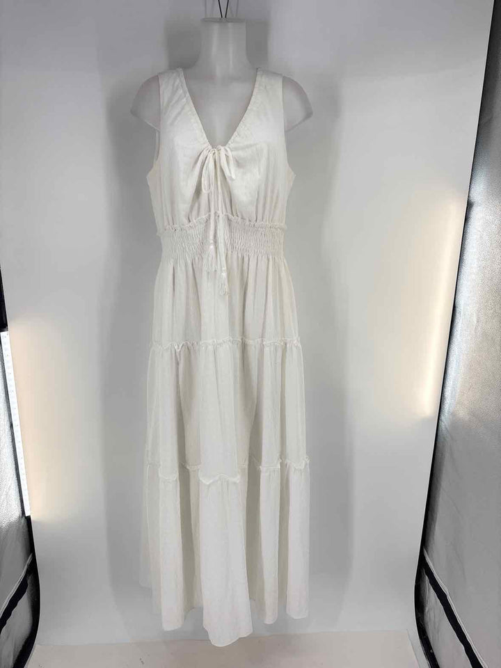 Size L TAYLOR White Dress