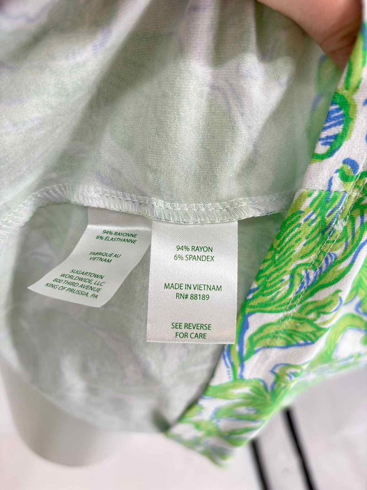 Size M Lilly Pulitzer Green Print Dress