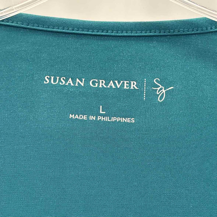 Size L SUSAN GRAVER Green Shirt