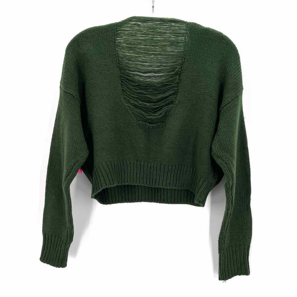 Size M FASHION NOVA Forest Green Knit Sweater