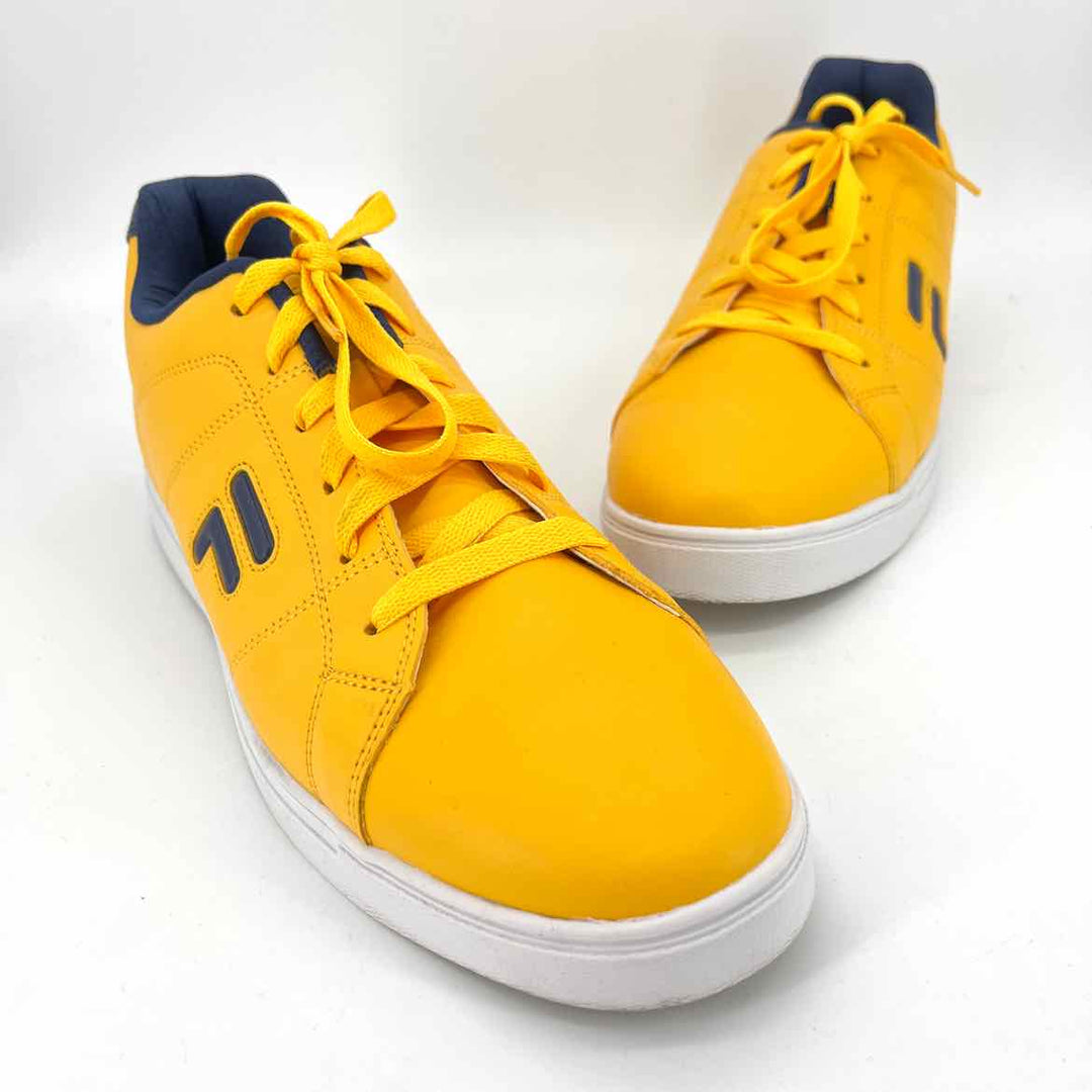 Shoe Size 44 FILA Yellow Faux Leather Sneakers