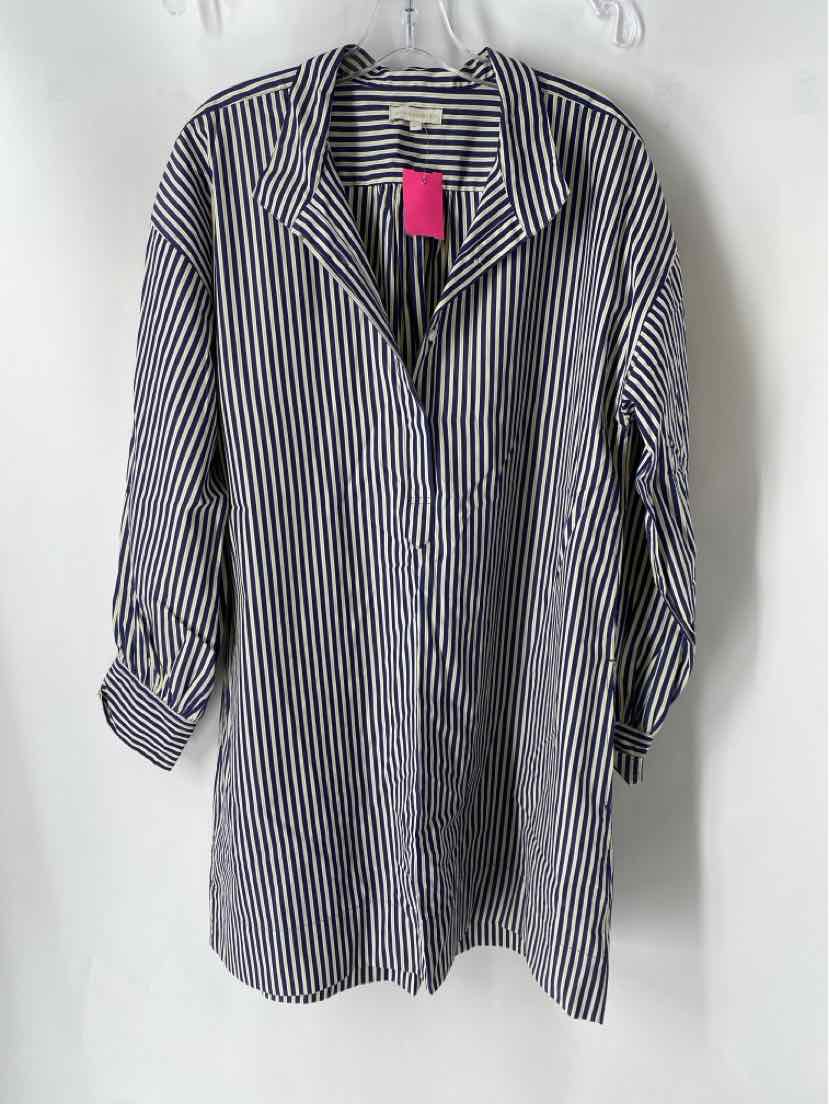 Size L ANN MASHBURN Navy Dress