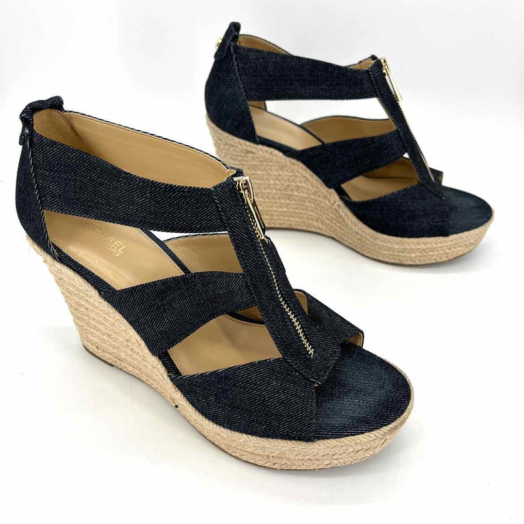 Shoe Size 9 Michael Kors Navy Denim Wedge