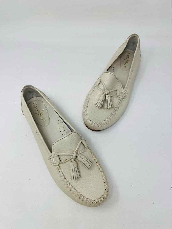 Shoe Size 10 Cole Haan Cream Leather Flats