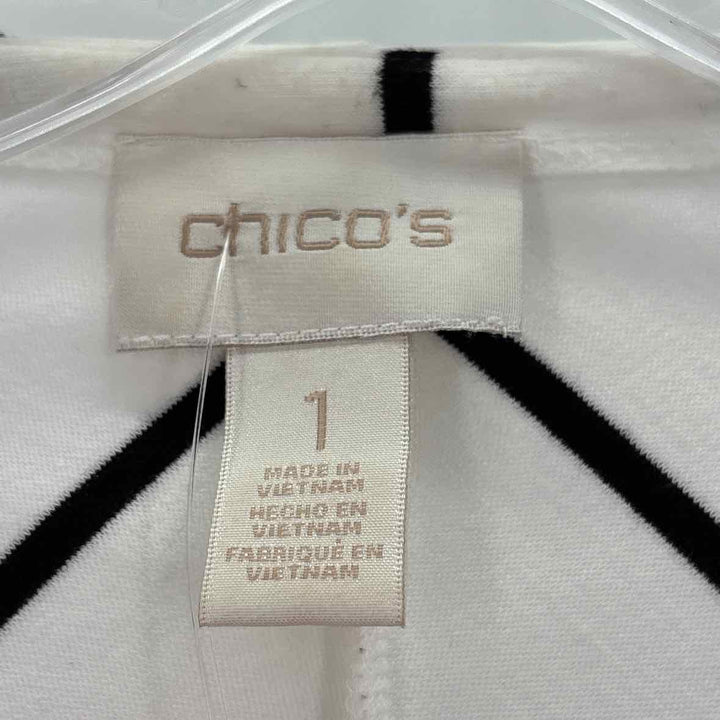 Size M Chico's White Knit Cotton Shirt