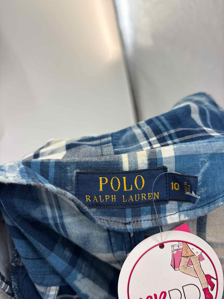 Size 10 RALPH LAUREN Blue Print Blazer