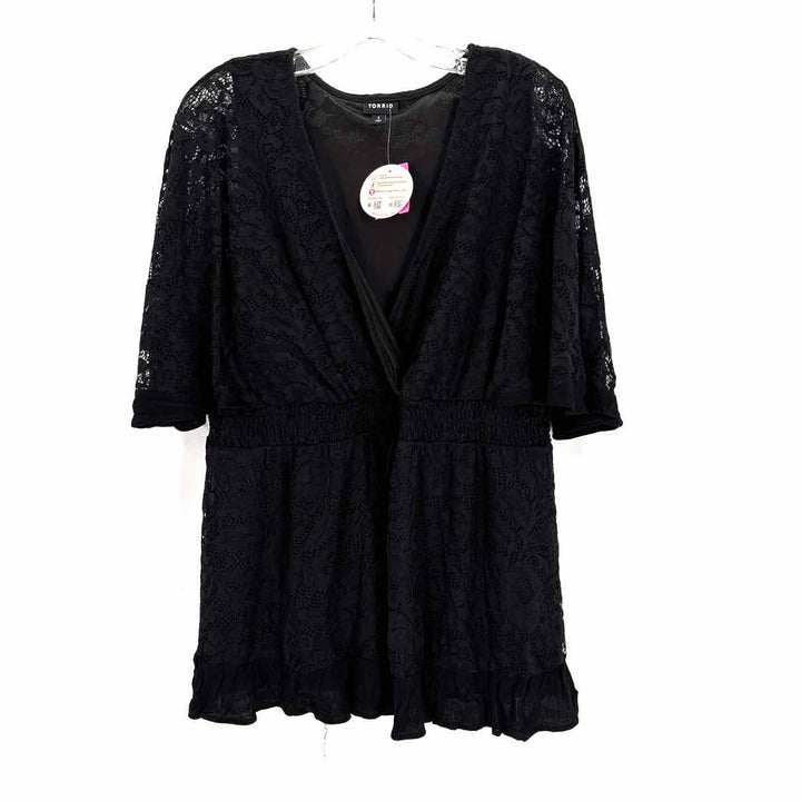 Size 2X Torrid Black Lace Shirt