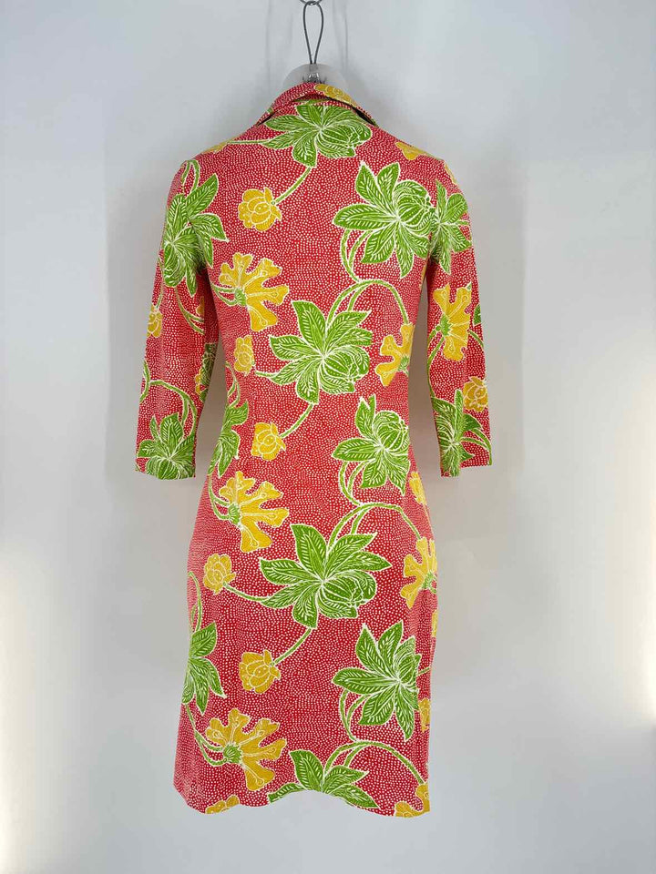Size XS J MCLAUGHLIN ORANGE PRINT Dress