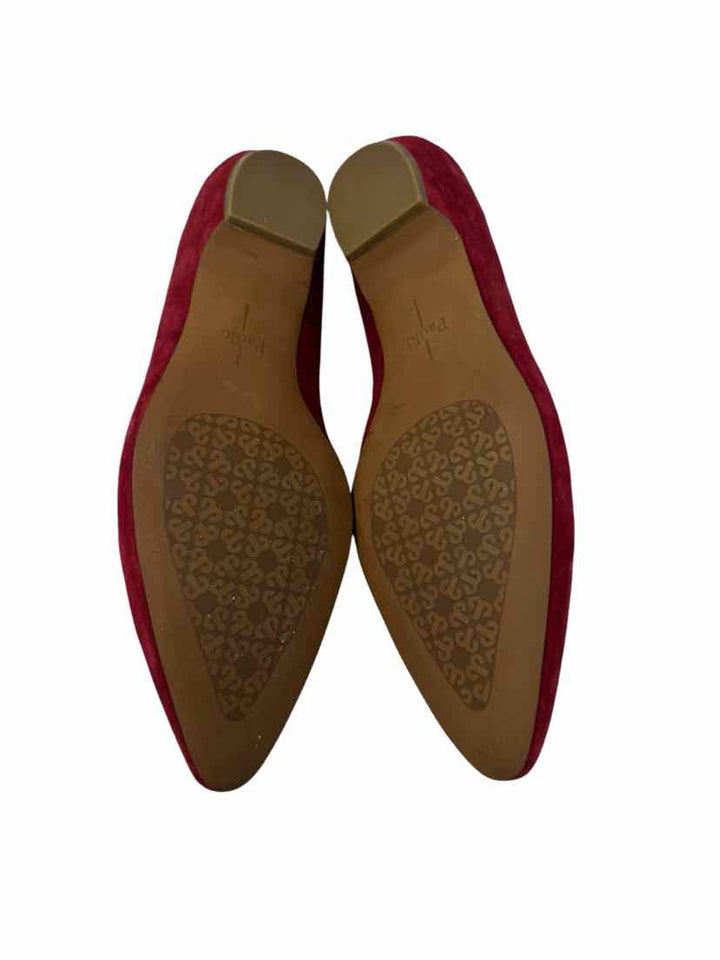 Shoe Size 9 PAOLO Red Suede Pumps