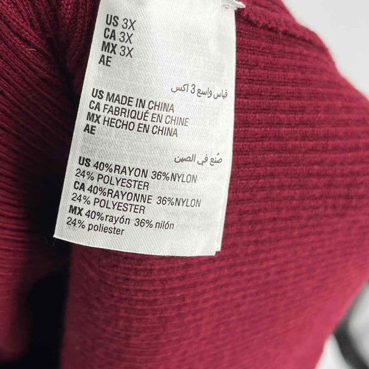 Size 3X BAR 111 Red Knit Dress