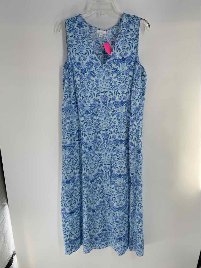 Size XL J JILL Blue Linen Dress