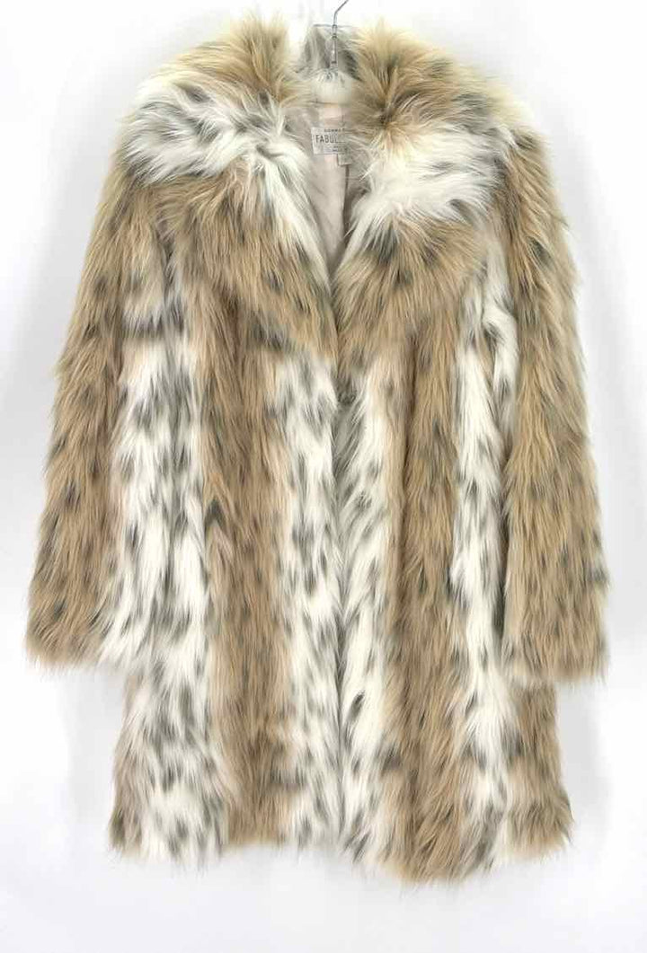 Size S Multi-Color Faux Fur Coat