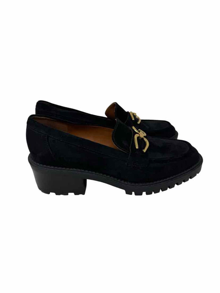 Shoe Size 7.5 MARC FISHER Black Suede Loafers