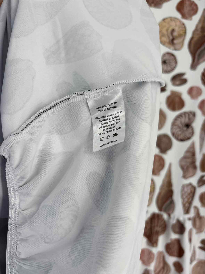 Size L White Print Dress