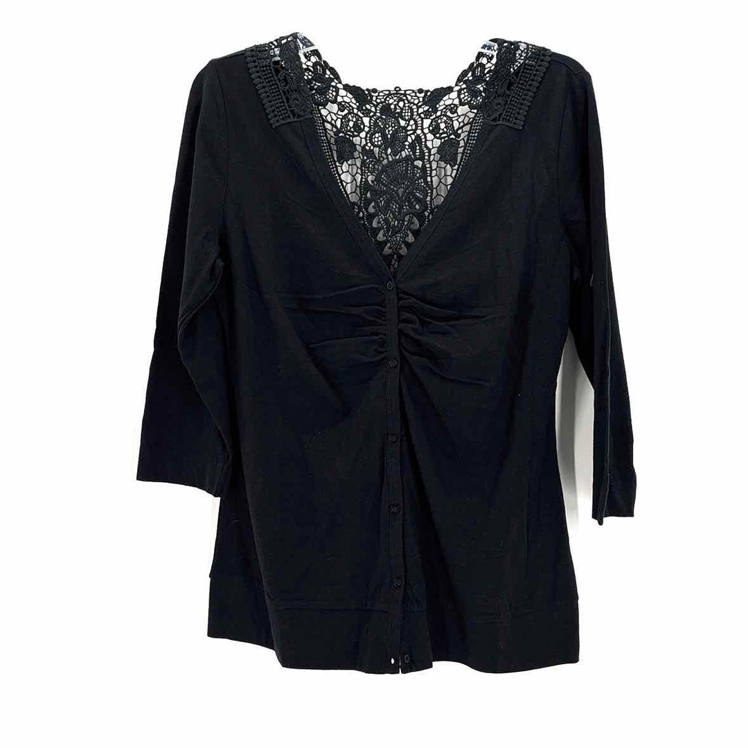 Size M SOFT SURROUNDINGS Black Shirt