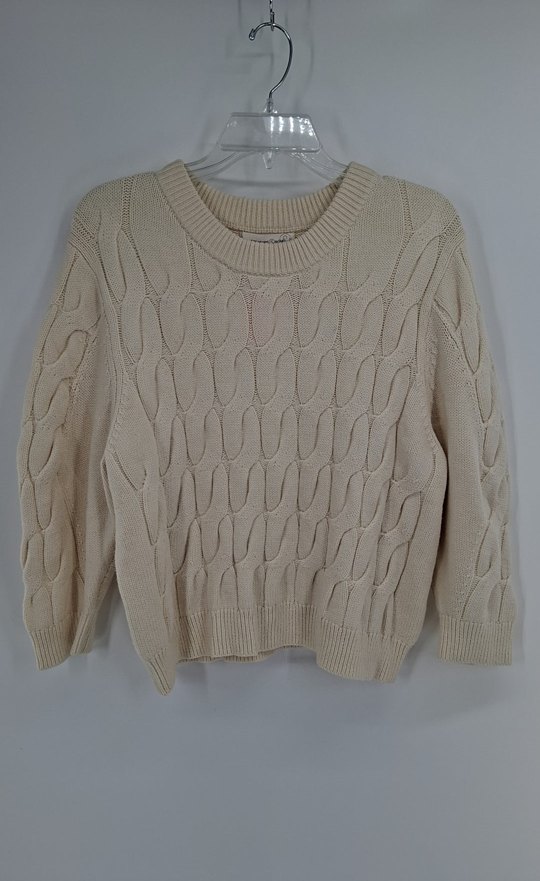 Size L TREASURE &amp; BOND Ivory Knit Sweater