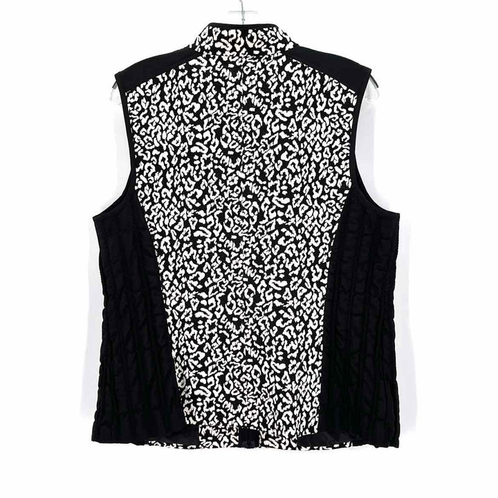 Size L Chico's Black Print Vest