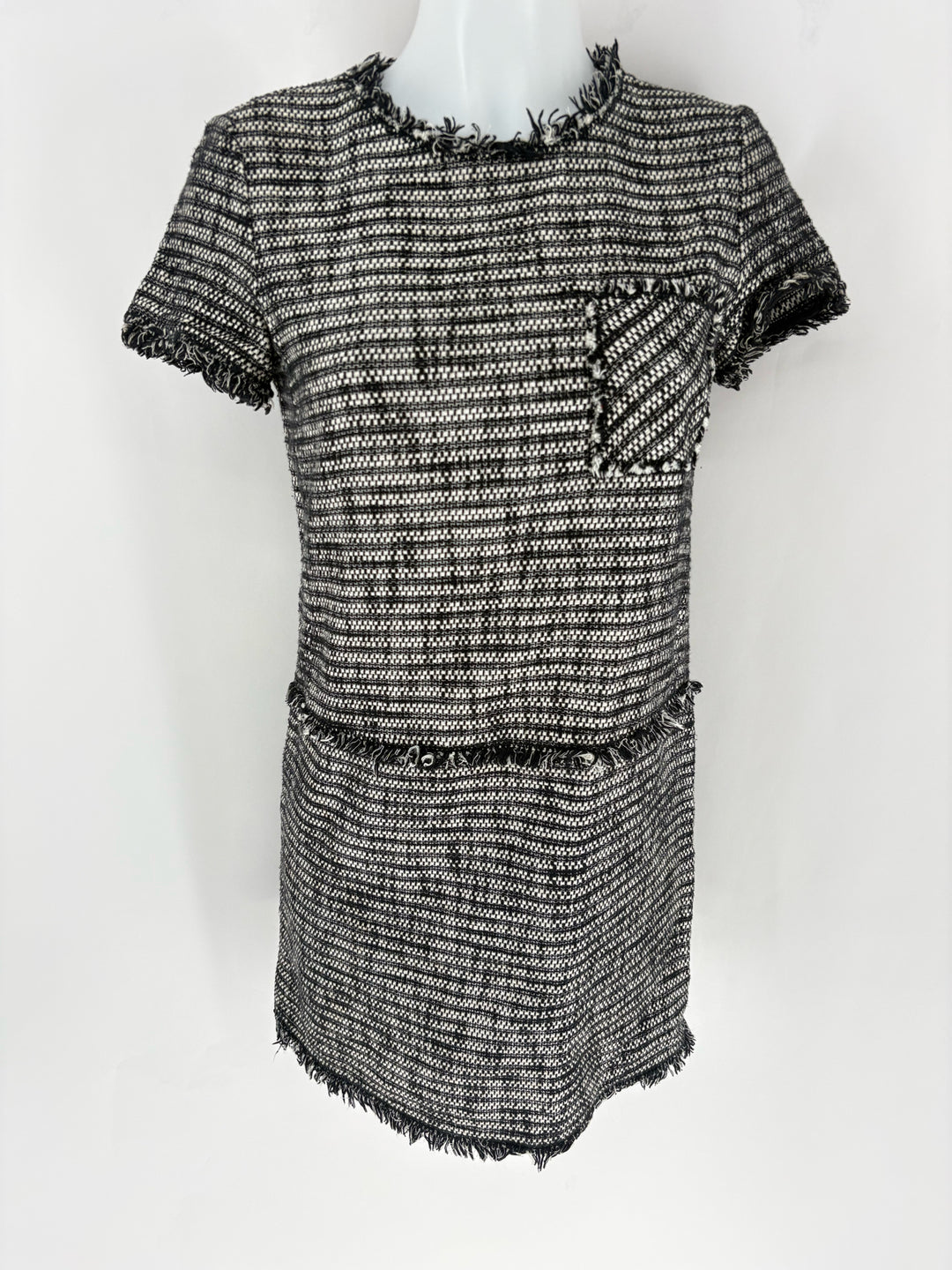 Size 4 REBECCA MINKOFF Black Tweed Dress