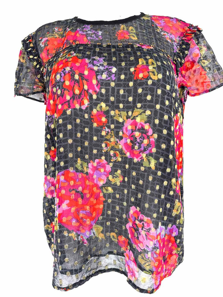 Size 6 Anthropologie Multi-Color Shirt