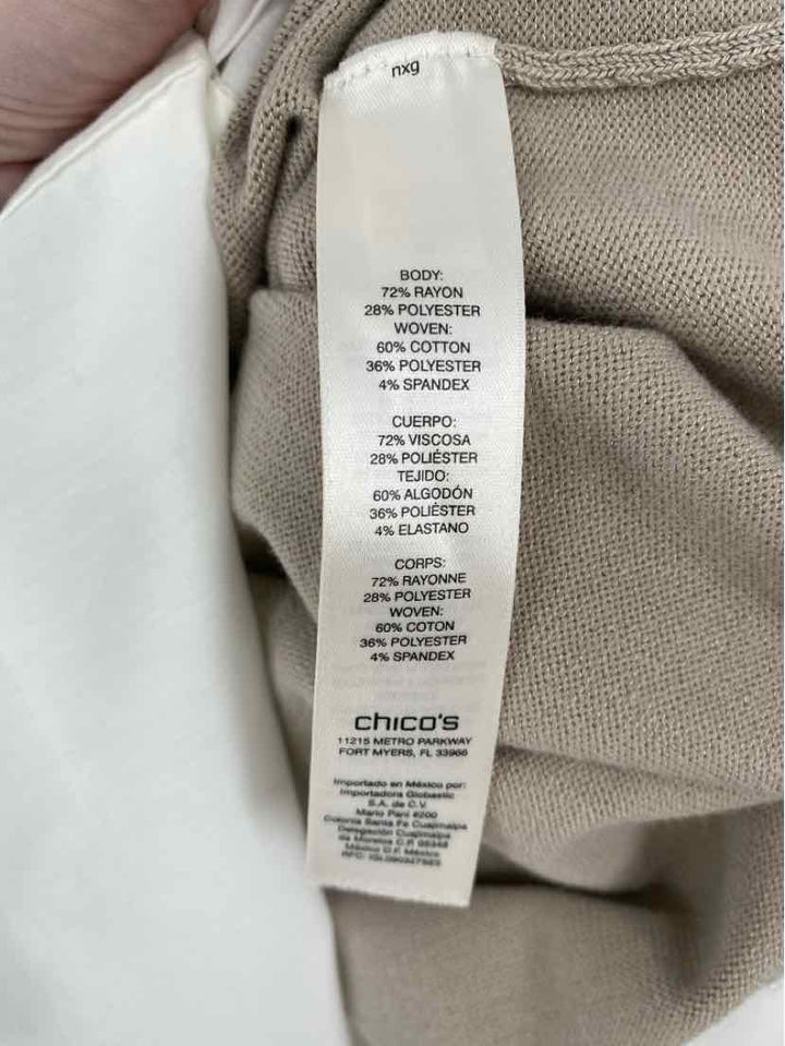 Size M Chico's Tan Sweater