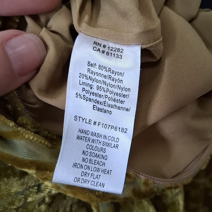 Size XS Mustard Velour Dress