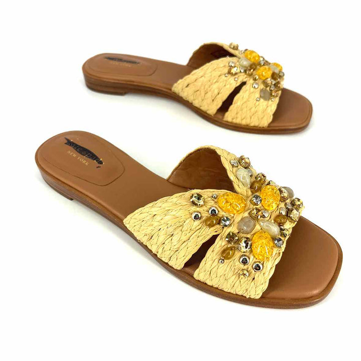 Shoe Size 8 Kate Spade Yellow Beaded Sandals