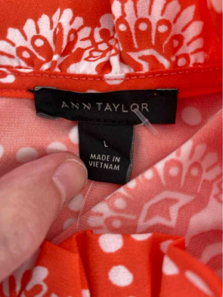 Size L Ann Taylor Orange Shirt