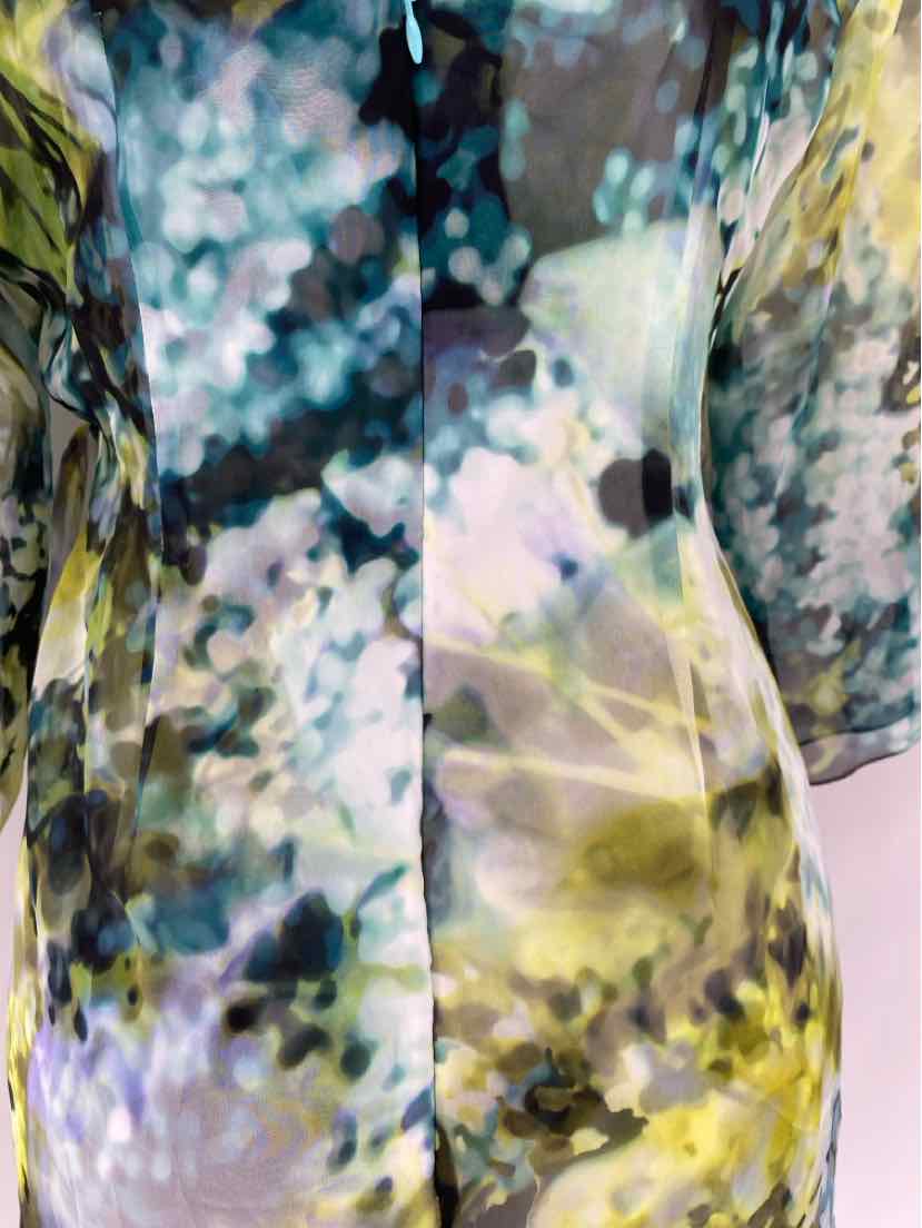 Size 10 KAY UNGER Teal Dress