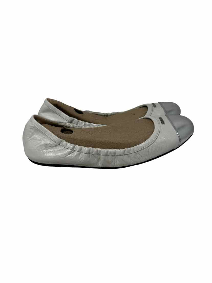 Shoe Size 39 PRADA Ivory Leather Luxury - Flats