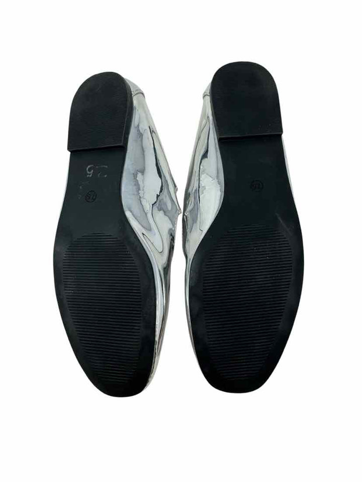 Shoe Size 7.5 Steve Madden Silver Flats