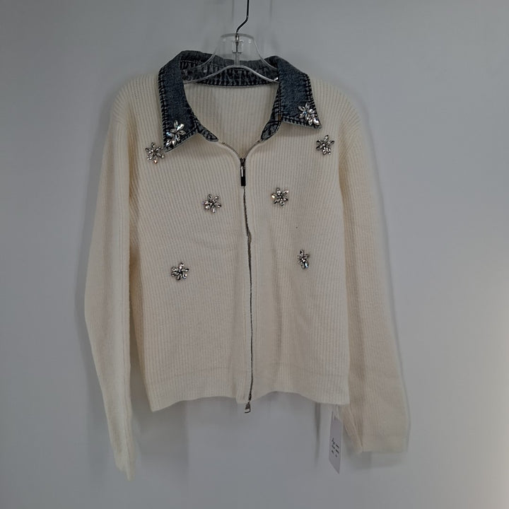 Size M Ivory Knit Cardigan
