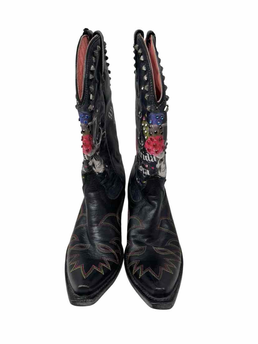 Shoe Size 6.5 Ariat Black Print Boots