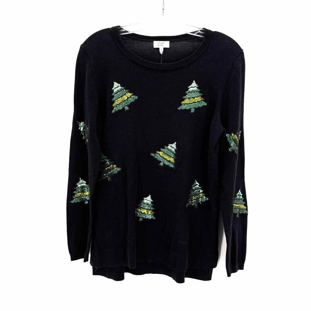 Size M CROWN & IVY Black Sweater