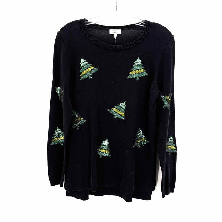 Size M CROWN & IVY Black Sweater
