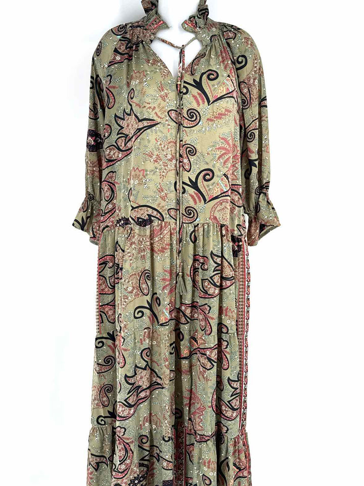 Size S PAANI Green Print Dress
