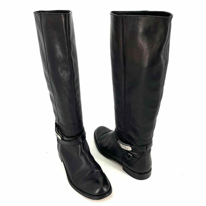 Shoe Size 7.5 Coach Black Leather Boots