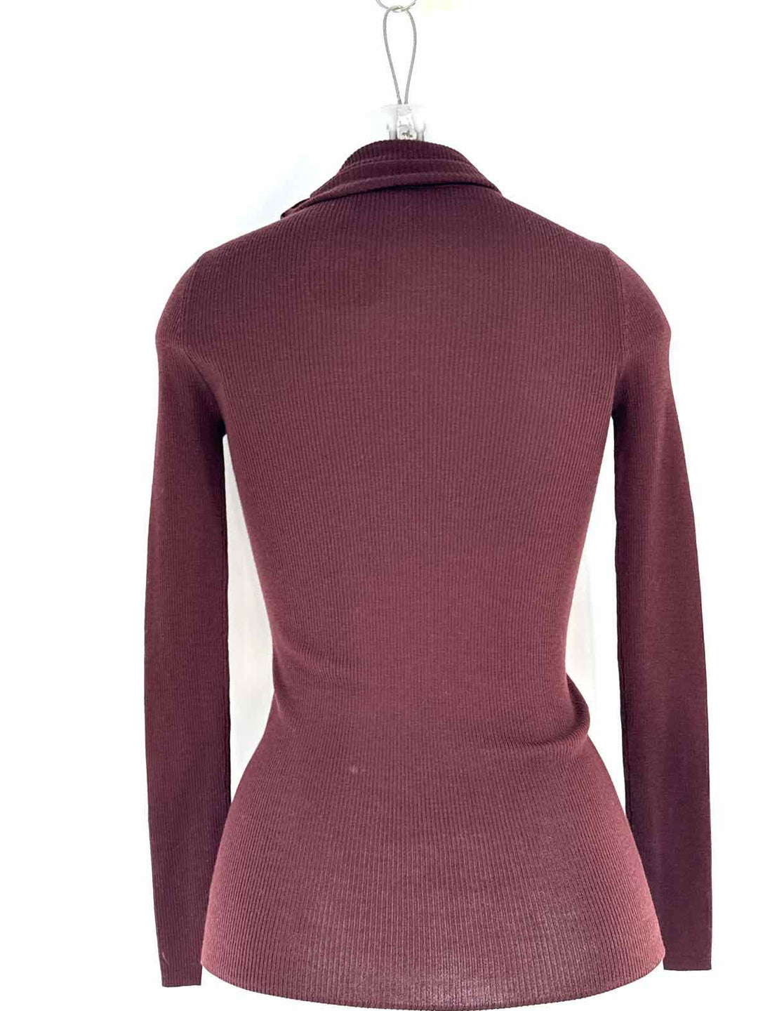 Size Petite THEORY Burgundy Knit Shirt