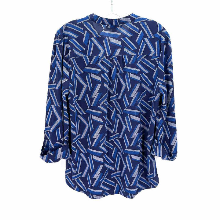 Size L Blue Print Shirt