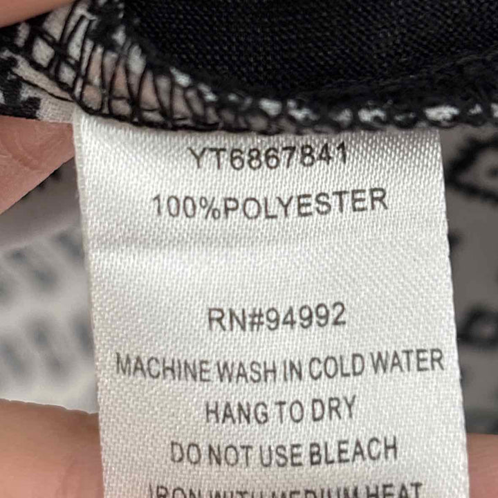 Size S/M PATRIZIA LUCA Black Print Shirt