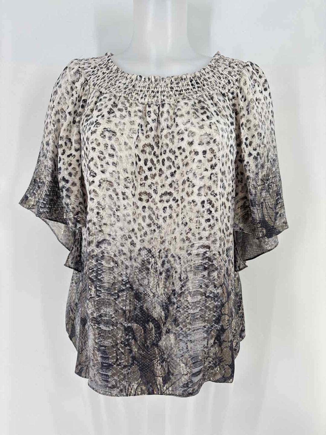 Size M ELIE TAHARI Silver Shirt