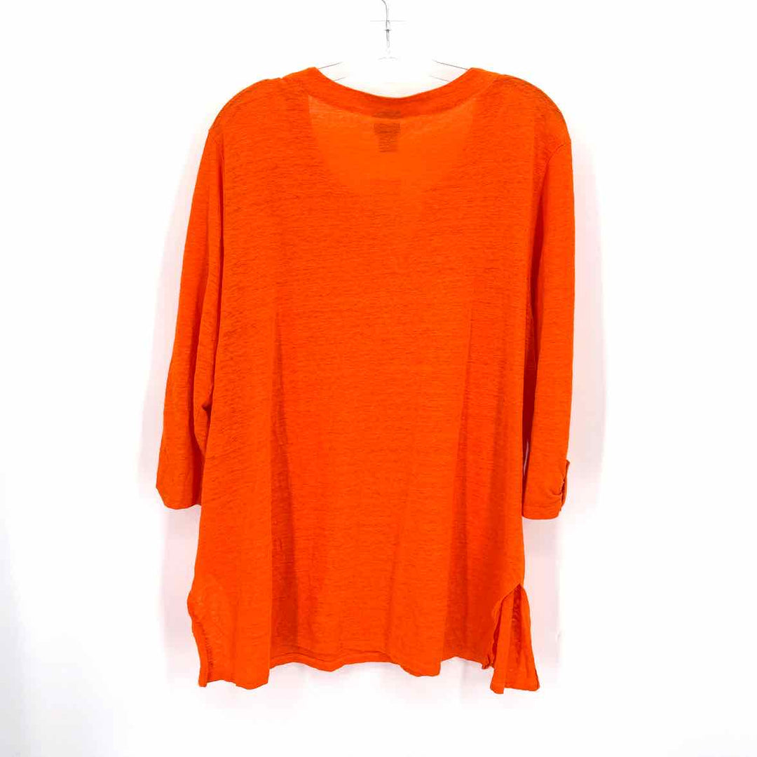 Size 3 Chico's Orange Linen Shirt