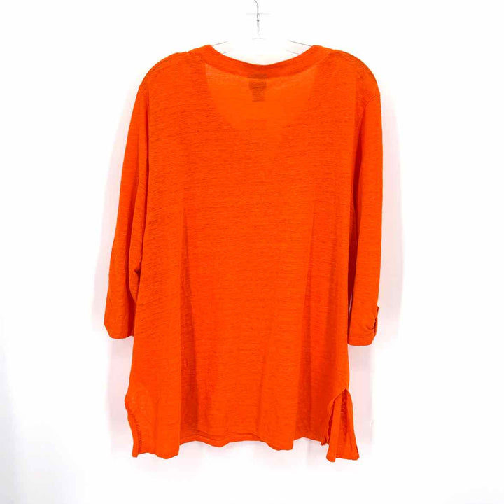 Size 3 Chico's Orange Linen Shirt